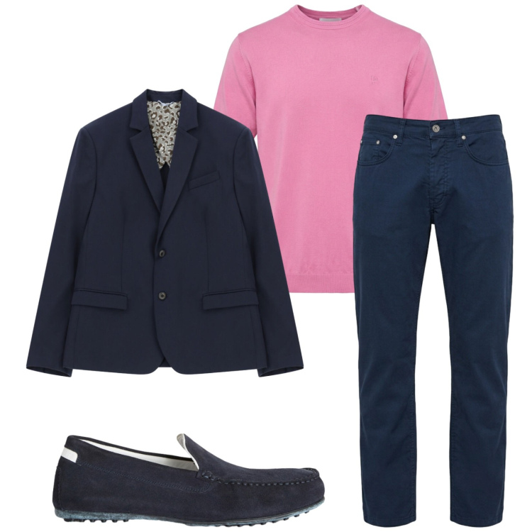 Outfit uomo - Total look #2386223. Stile Trendy per Serata speciale. Abbinamento con giacche, scarpe stringate, pantaloni, t-shirt.