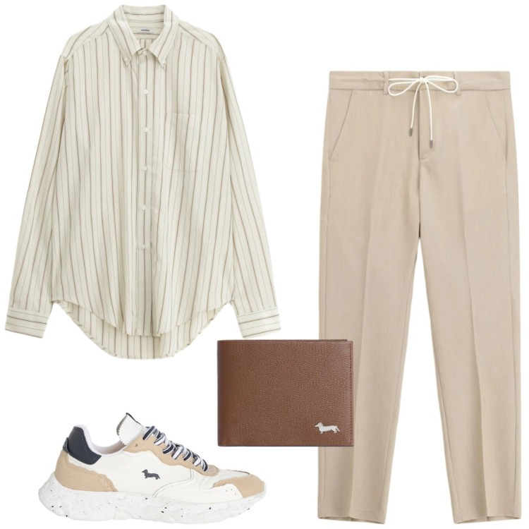 Outfit uomo - Total look #2386226. Stile Trendy per Tutti i giorni. Abbinamento con portafogli, sneakers, camicie, pantaloni.