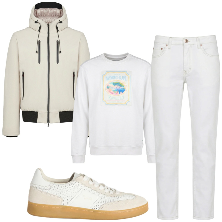 Outfit uomo - Total look #2386229. Stile Trendy per Tutti i giorni. Abbinamento con jeans, sneakers, felpe, giacche.