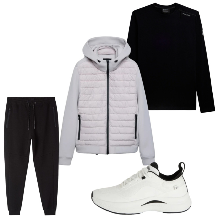 Outfit uomo - Sportivo. Stile Casual per Tutti i giorni. Abbinamento con giacche, pantaloni, t-shirt, sneakers.