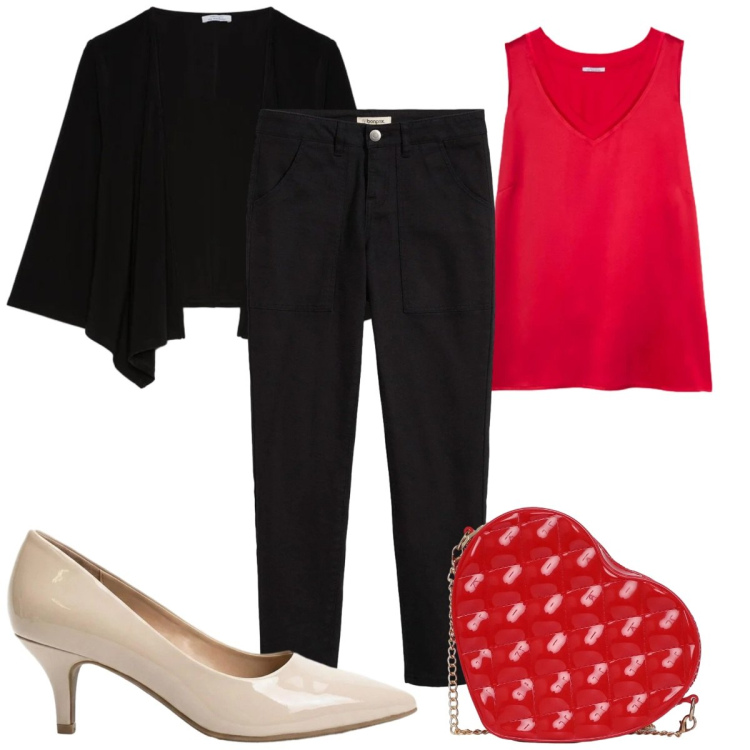 Outfit donna - Total look #2386466. Stile Trendy per Tutti i giorni. Abbinamento con pantaloni, décolleté, borse a tracolla, top, blazer.