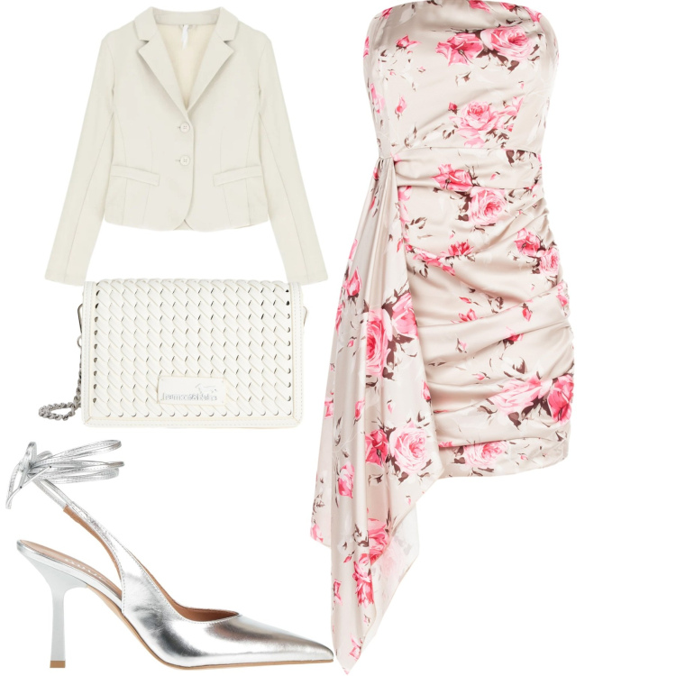 Outfit donna - Cerimonia. Stile Chic per Cerimonia. Abbinamento con décolleté, blazer, vestiti corti, borse a tracolla.