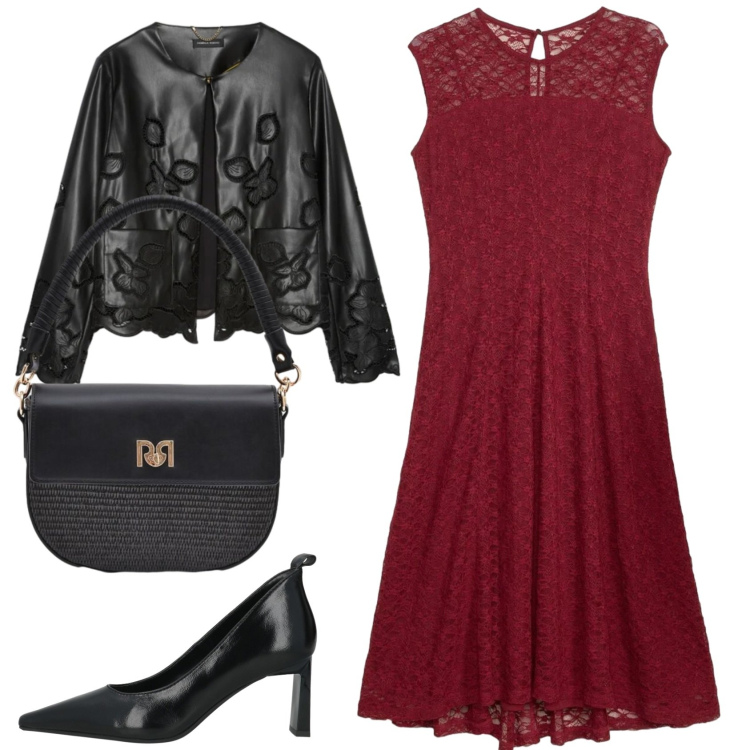 Outfit donna - Total look #2386595. Stile Chic per Serata fuori. Abbinamento con décolleté, vestiti, blazer, borse a spalla.