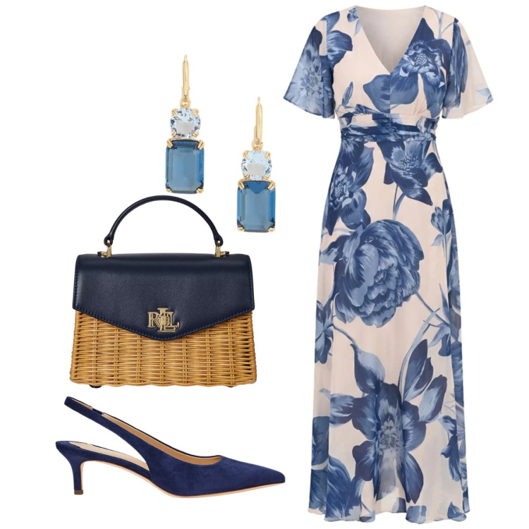 Outfit donna - https://www.bantoa.com/it/outfit-donna/1. Stile Chic per Cerimonia. Abbinamento con vestiti lunghi, décolleté, borse a mano, orecchini.