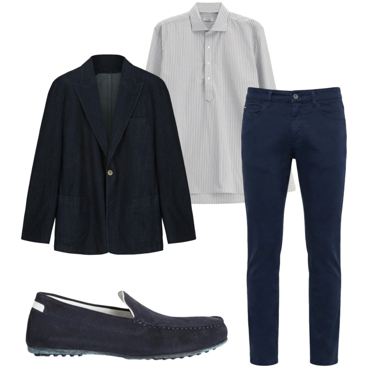 Outfit uomo - Total look #2386748. Stile Trendy per Serata speciale. Abbinamento con camicie, scarpe stringate, pantaloni, giacche.