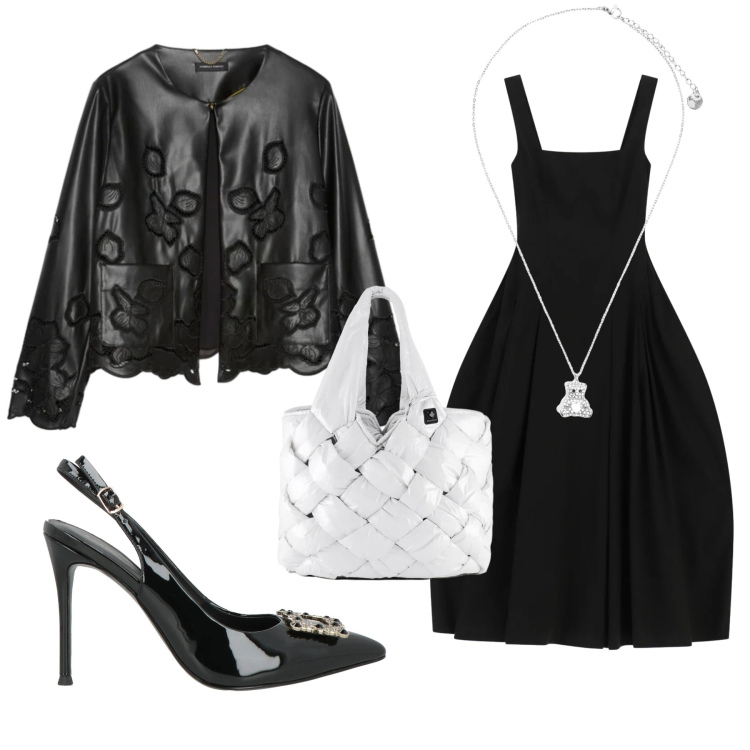 Outfit donna - Blackout. Stile Vintage retrò per Serata fuori. Abbinamento con décolleté, blazer, vestiti midi/longuette, ciondoli, borse tote.