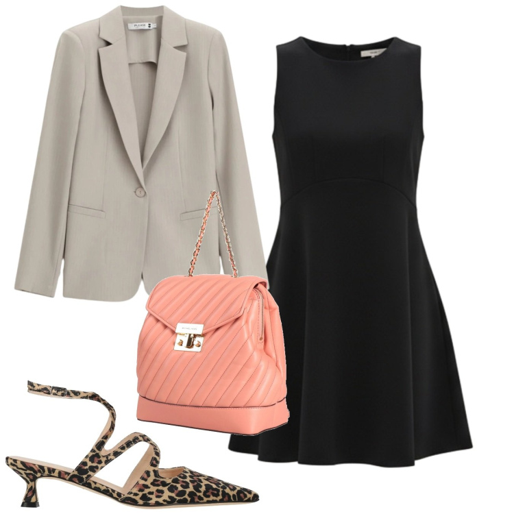 Outfit donna - Un\'occasione formale. Stile Chic per Tutti i giorni. Abbinamento con zaini, décolleté, blazer, vestiti corti.