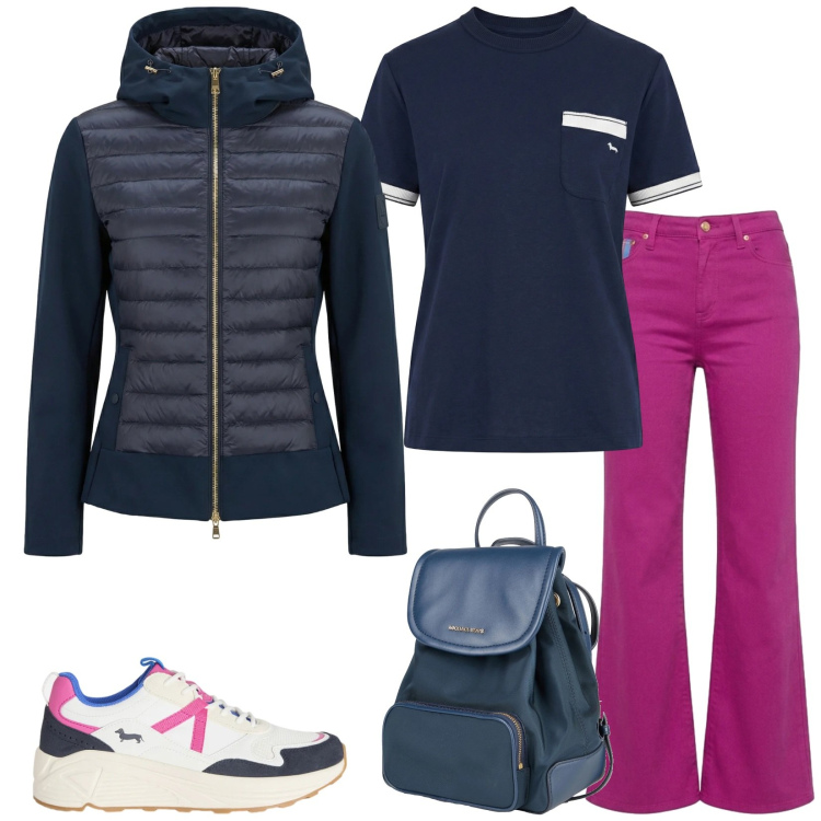 Outfit donna - Total look #2386953. Stile Basic per Tutti i giorni. Abbinamento con zaini, giacche, sneakers, pantaloni, t-shirt.