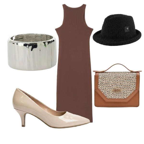 Outfit donna - Diciottesimo. Stile Glamour per Cerimonia. Abbinamento con décolleté, vestiti lunghi, braccialetti, pochette, cappelli.