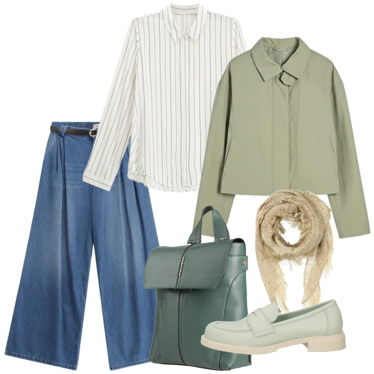 Outfit donna - Un weekend fuori città - @valentinadring. Stile Bon Ton per Tutti i giorni. Abbinamento con stole, mocassini, zaini, jeans, camicie, bomber.