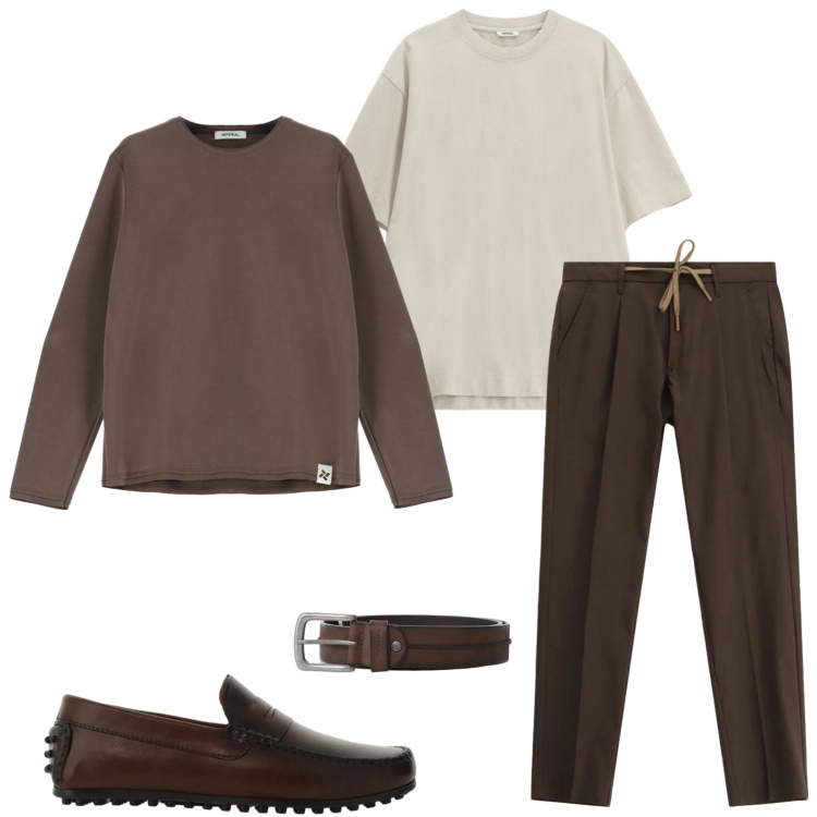 Outfit uomo - Imperial look. Stile Urban per Tutti i giorni. Abbinamento con scarpe stringate, t-shirt, felpe, cinture, pantaloni.