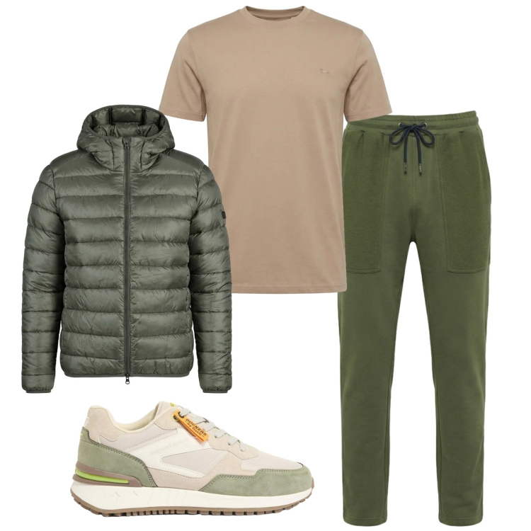 Outfit uomo - Total look #2387552. Stile Urban per Sport. Abbinamento con sneakers, t-shirt, pantaloni, giacche.
