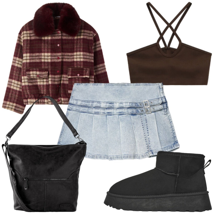 Outfit donna - I quadretti per i tutti i giorni: la gia. Stile Trendy per Tutti i giorni. Abbinamento con borse a spalla, stivaletti, blazer, gonne, top.