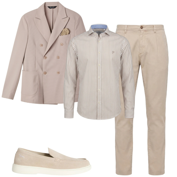 Outfit uomo - Chiccoso. Stile Business/Elegante per Cerimonia. Abbinamento con giacche, camicie, scarpe stringate, pantaloni.