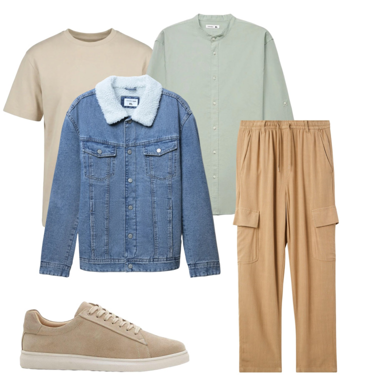 Outfit uomo - Sneakers in primo piano. Stile Urban per Tutti i giorni. Abbinamento con sneakers, pantaloni cargo, giacche, camicie, t-shirt.