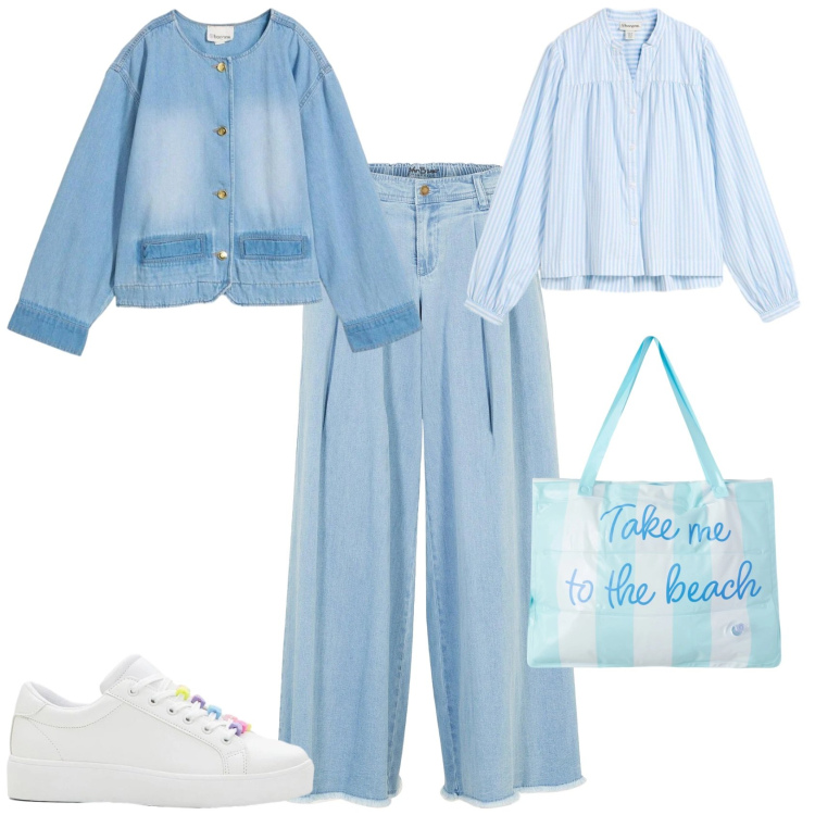 Outfit donna - Sporty chic ufficio tempo libero. Stile Sporty chic per Tutti i giorni. Abbinamento con gonne, sneakers, bluse, cappotti, borse tote.