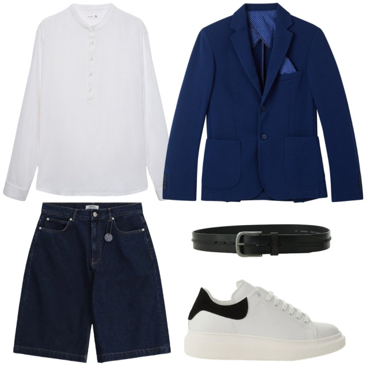 Outfit uomo - #super.serata. Stile Urban per Serata speciale. Abbinamento con giacche, camicie, sneakers, bermuda, cinture.