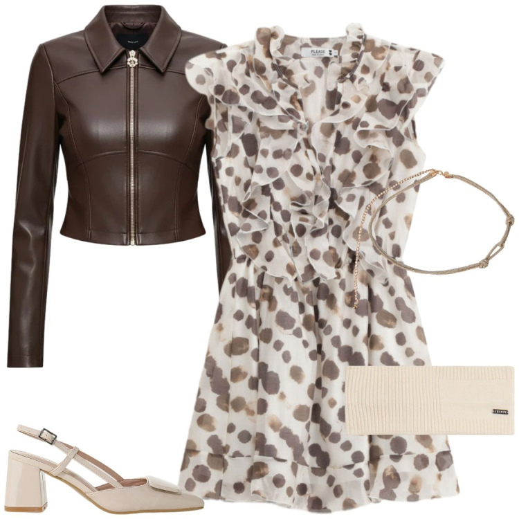 Outfit donna - Eleganza casual. Stile Glamour per Serata fuori. Abbinamento con cinture, vestiti lunghi, décolleté, giacche, accessori per capelli.