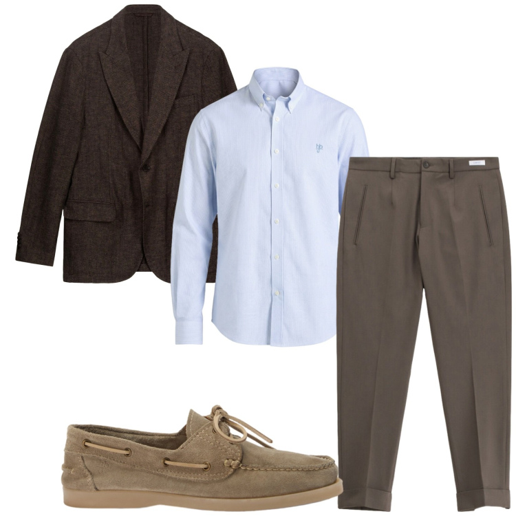 Outfit uomo - Total look #2388315. Stile Business/Elegante per Ufficio. Abbinamento con pantaloni, scarpe stringate, camicie, giacche.