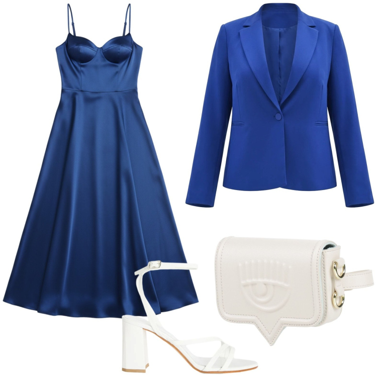 Outfit donna - Un abito per aprile. Stile Minimal per Tutti i giorni. Abbinamento con marsupi, sandali in pelle, vestiti lunghi, blazer.