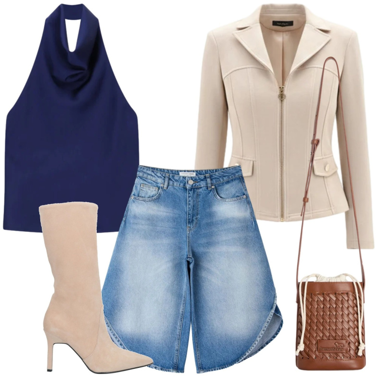 Outfit donna - Tacchi a spillo. Stile Glamour per Serata fuori. Abbinamento con stivali, pantaloni corti, top, blazer, borse a secchiello.