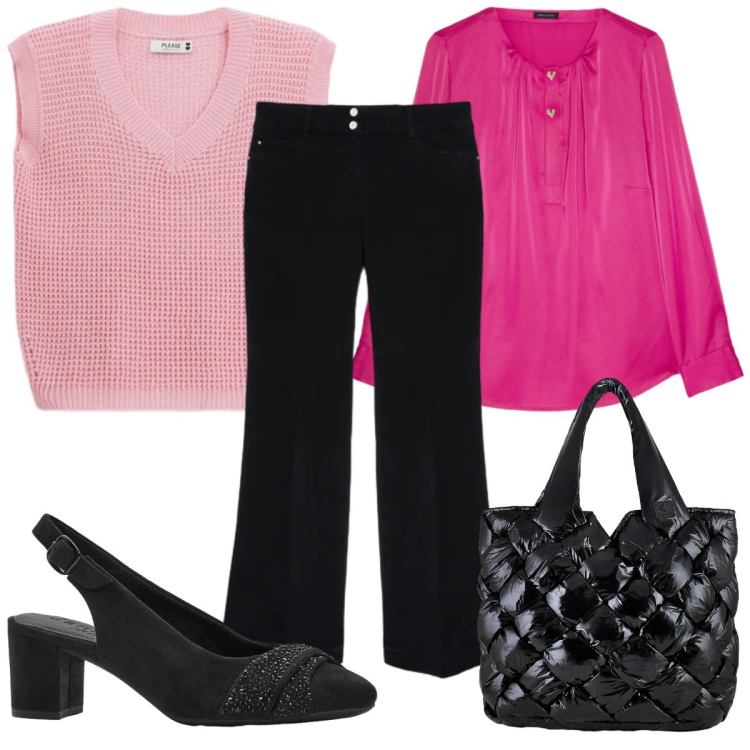 Outfit donna - Total look #2388429. Stile Trendy per Tutti i giorni. Abbinamento con décolleté, bluse, jeans, top, borse tote.