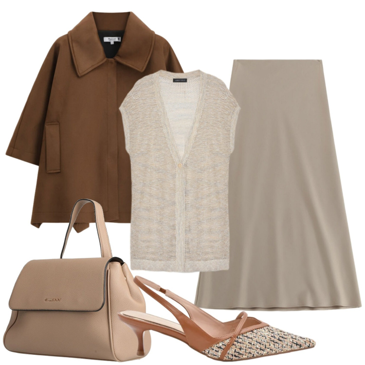 Outfit donna - Total look #2388480. Stile Bon Ton per Tutti i giorni. Abbinamento con zaini, maglieria, cappotti, gonne lunghe, décolleté.