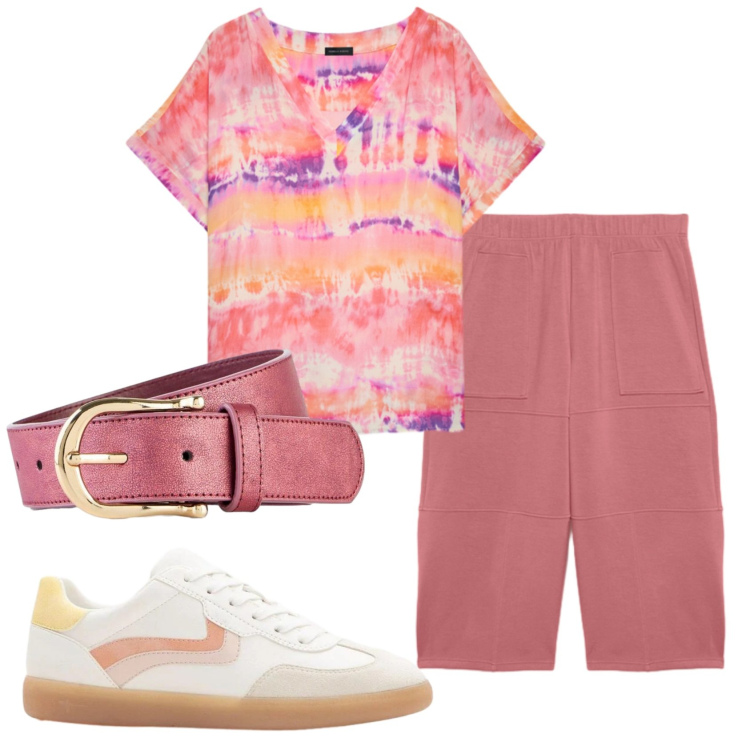 Outfit donna - Total look #2388558. Stile Casual per Sport. Abbinamento con sneakers, cinture, pantaloni, bluse.