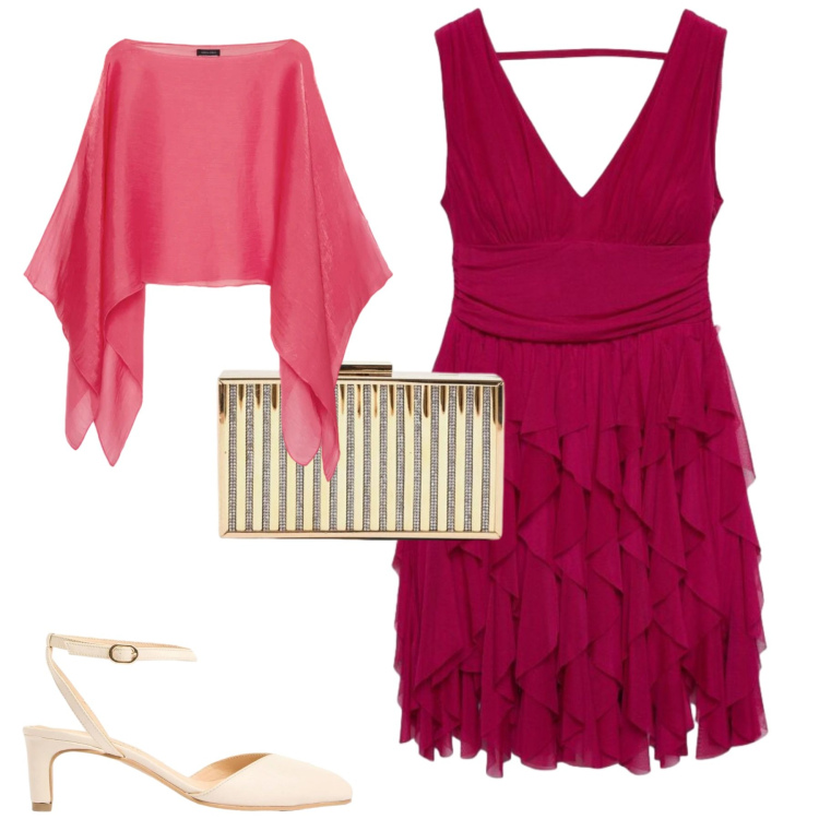 Outfit donna - Total look #2388614. Stile Chic per Serata fuori. Abbinamento con décolleté, vestiti, clutch, blazer.