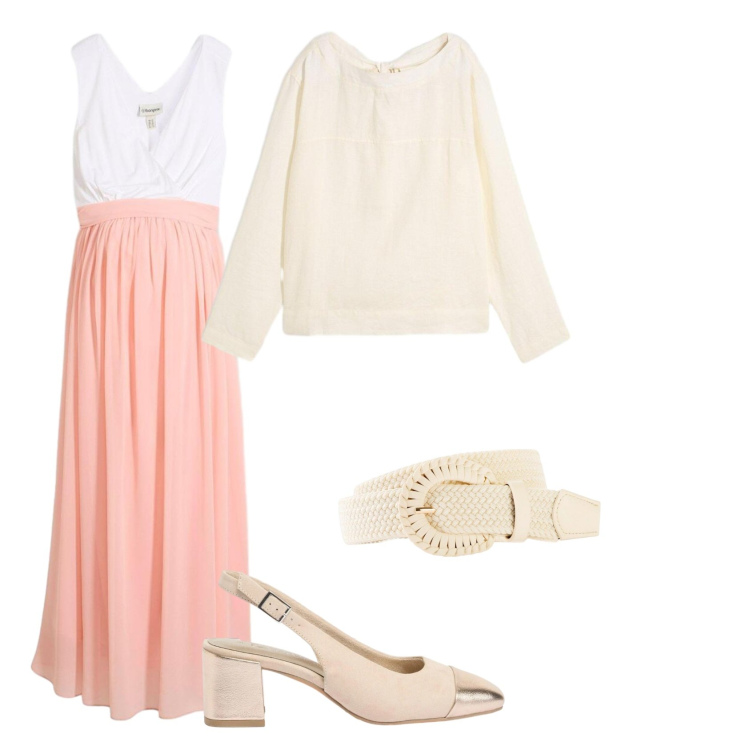 Outfit donna - Total look #2388727. Stile Boho per Tutti i giorni. Abbinamento con bluse, décolleté, vestiti lunghi, cinture.