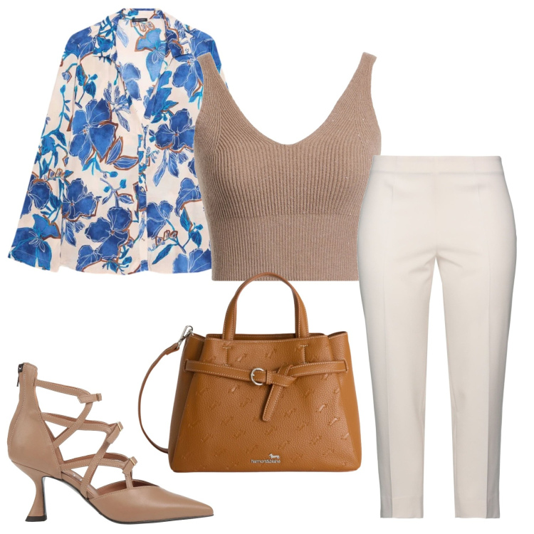 Outfit donna - Cerimonia. Stile Chic per Cerimonia. Abbinamento con décolleté, top, pantaloni, camicie, borse a mano.