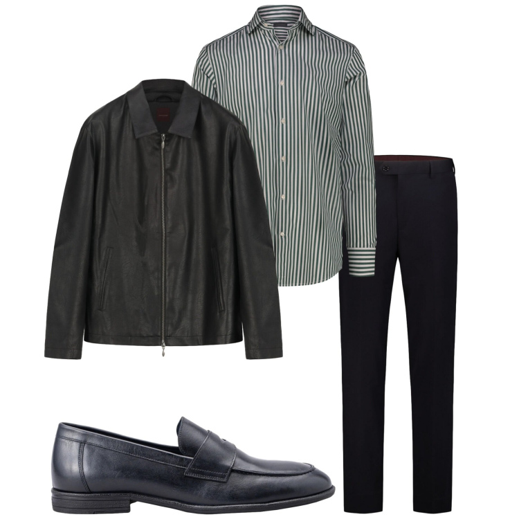 Outfit uomo - Doppelganger. Stile Urban per Ufficio. Abbinamento con pantaloni, giacche, camicie, scarpe stringate.