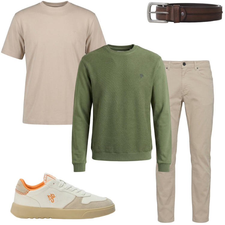 Outfit uomo - Harmont&blaine. Stile Casual per Tutti i giorni. Abbinamento con t-shirt, pantaloni, sneakers, felpe, cinture.