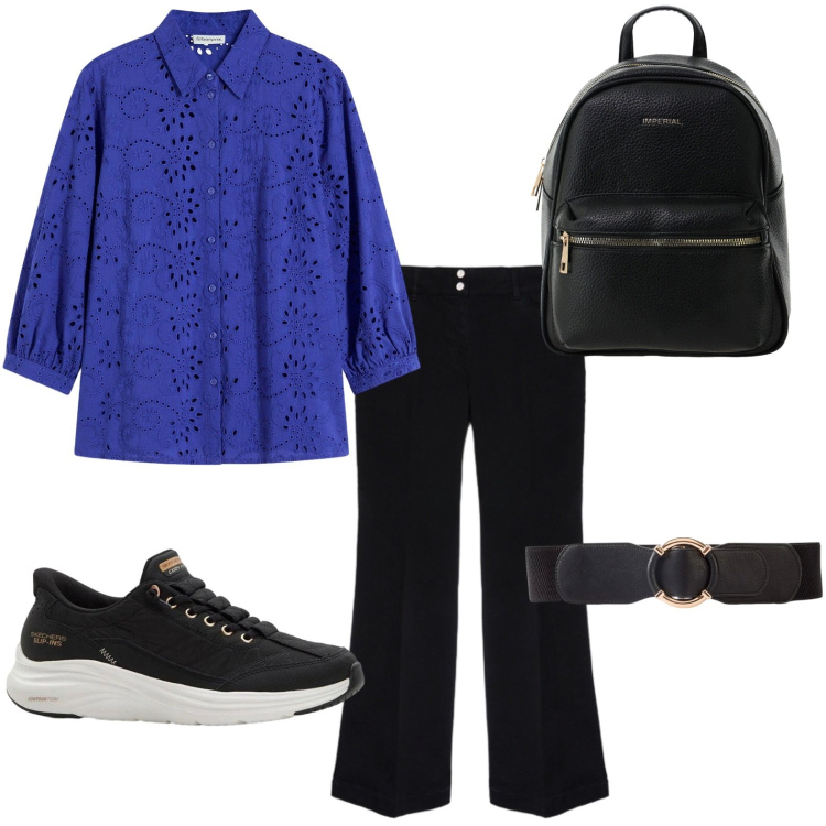 Outfit donna - Leggerezza e comodità. Stile Casual chic per Tutti i giorni. Abbinamento con camicie, cinture, sneakers, zaini, jeans.