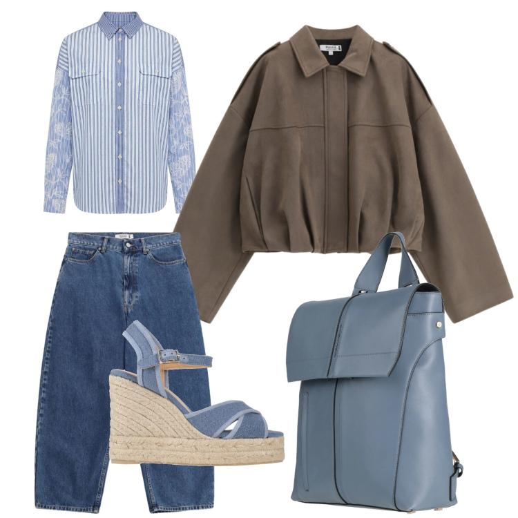 Outfit donna - La camicia. Stile Casual per Tutti i giorni. Abbinamento con zaini, espadrillas, bomber, jeans, camicie.