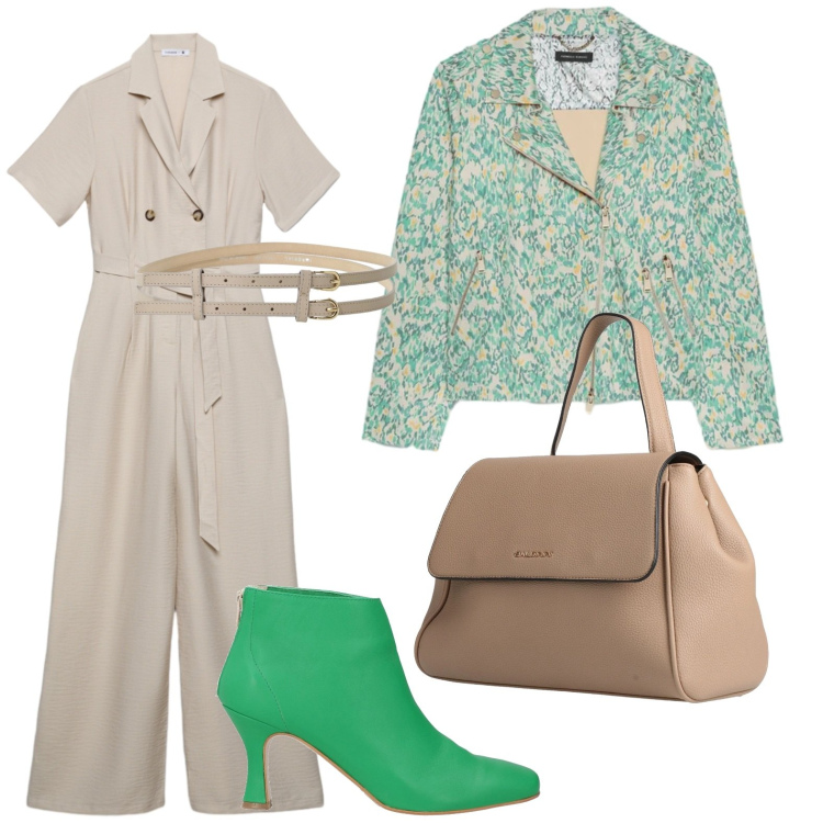 Outfit donna - Eleganza leggera. Stile Casual per Tutti i giorni. Abbinamento con stivaletti, zaini, tute, blazer, cinture.
