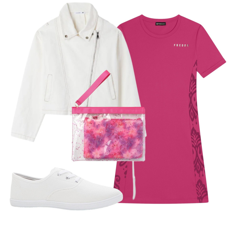 Outfit donna - Total look #2389056. Stile Casual per Tutti i giorni. Abbinamento con sneakers, pochette, cappotti, vestiti midi/longuette.