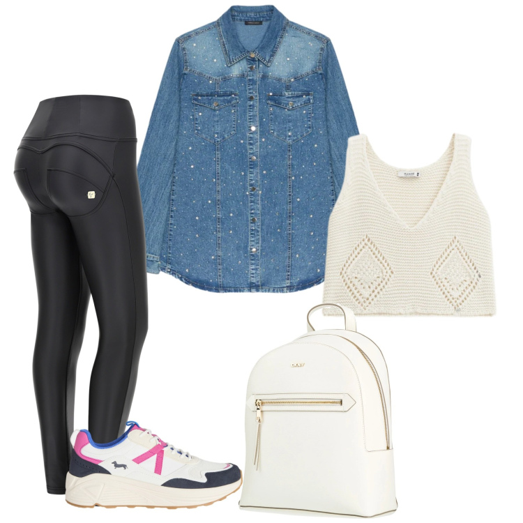 Outfit donna - Total look #2389062. Stile Basic per Tutti i giorni. Abbinamento con zaini, sneakers, top, camicie, pantaloni skinny.