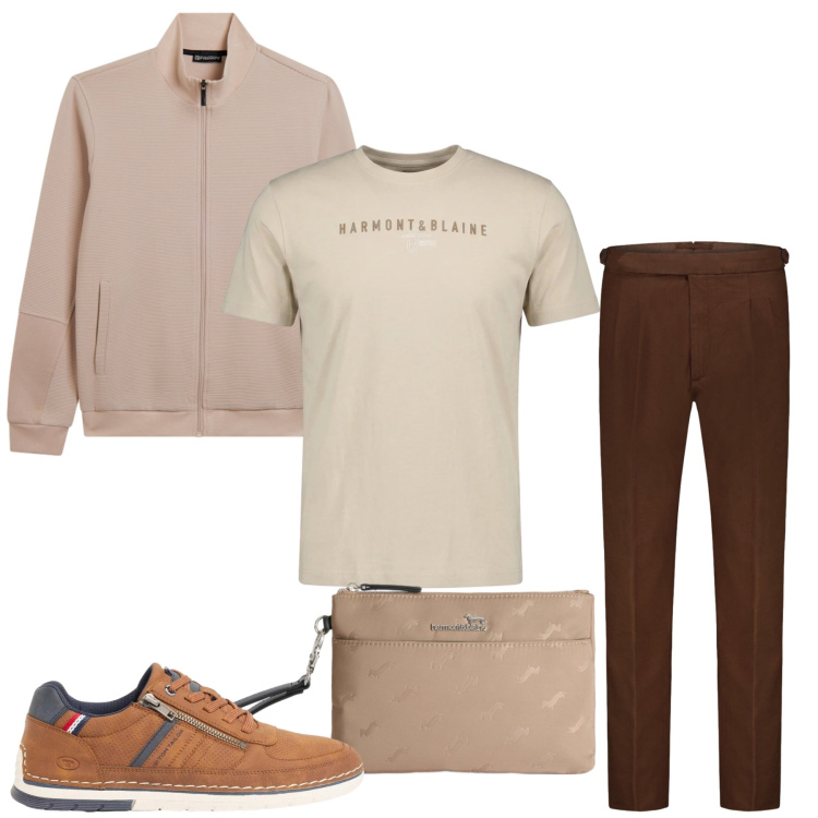 Outfit uomo - Eleganza Urbana e Rilassata. Stile Urban per Tutti i giorni. Abbinamento con sneakers, borse sportive, t-shirt, felpe, pantaloni.