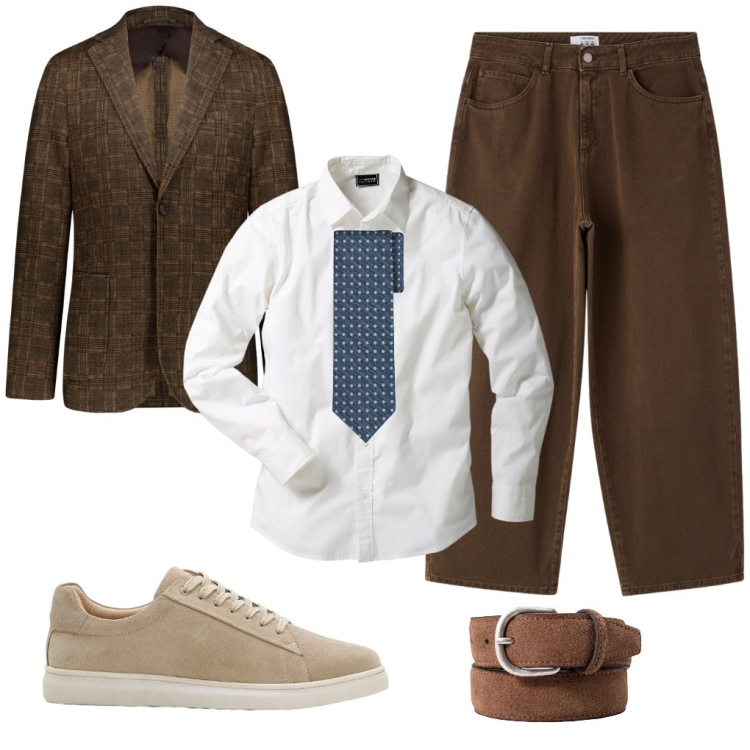 Outfit uomo - #tempo.di.cerimonie. Stile Business/Elegante per Cerimonia. Abbinamento con camicie, sneakers, pantaloni, giacche, cravatte, cinture.