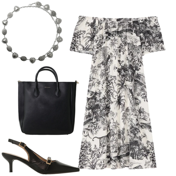 Outfit donna - City. Stile Urban per Tutti i giorni. Abbinamento con cinture, sandali col tacco, borse a tracolla, vestiti corti.