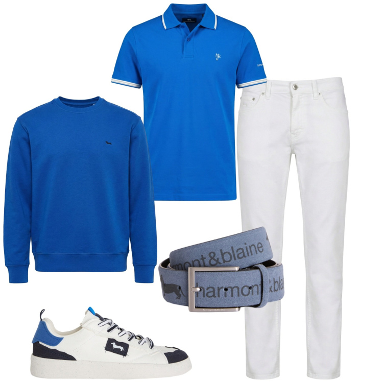 Outfit uomo - Total look #2389269. Stile Casual per Tutti i giorni. Abbinamento con sneakers, cinture, pantaloni, felpe, polo.