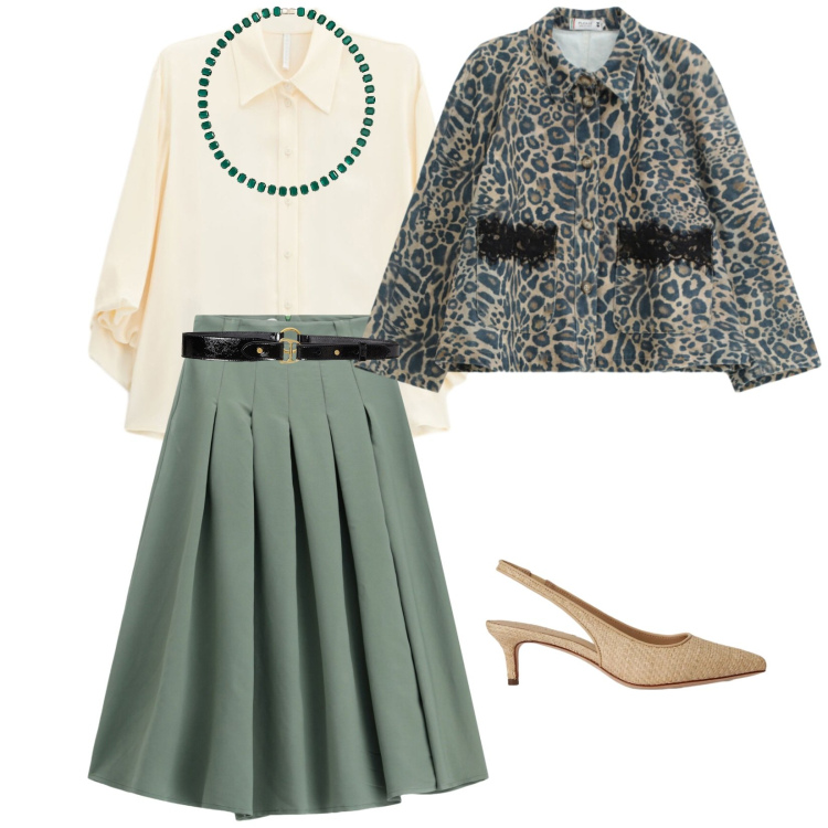 Outfit donna - Matrimonio civile. per Cerimonia. Abbinamento con blazer, camicie, gonne longuette, collane, décolleté, cinture.