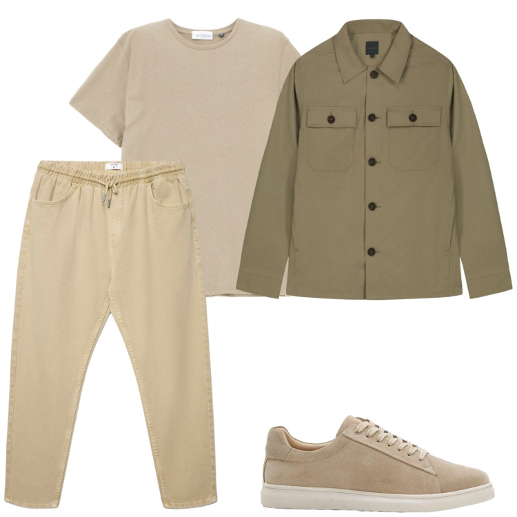 Outfit uomo - Total look #2389391. Stile Casual per Tutti i giorni. Abbinamento con sneakers, pantaloni, t-shirt, cappotti.