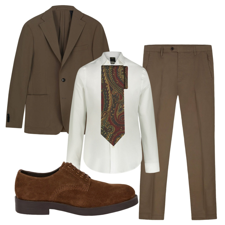 Outfit uomo - Total look #2389468. Stile Business/Elegante per Ufficio. Abbinamento con camicie, scarpe stringate, giacche, pantaloni, cravatte.