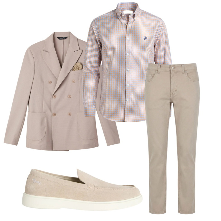 Outfit uomo - Total look #2389547. Stile Business/Elegante per Serata speciale. Abbinamento con giacche, scarpe stringate, pantaloni, camicie.