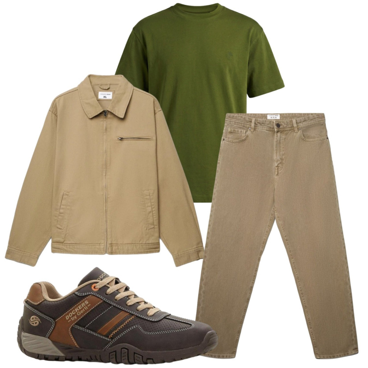 Outfit uomo - Total look #2389552. Stile Trendy per Tutti i giorni. Abbinamento con sneakers, jeans, cappotti, t-shirt.