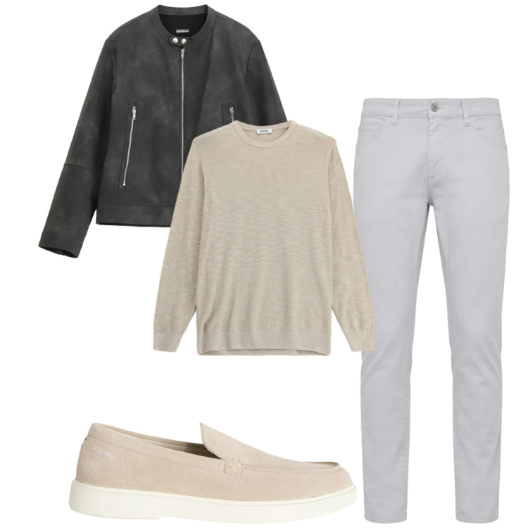 Outfit uomo - Total look #2389565. Stile Trendy per Serata speciale. Abbinamento con giacche, maglieria, scarpe stringate, pantaloni.