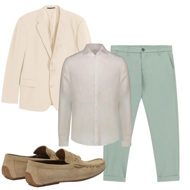 Outfit uomo - Total look #2389584. Stile Business/Elegante per Tutti i giorni. Abbinamento con giacche, pantaloni, scarpe stringate, camicie.