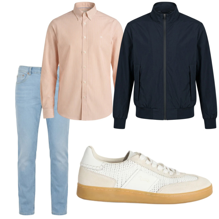 Outfit uomo - Total look #2389741. Stile Casual per Tutti i giorni. Abbinamento con sneakers, jeans, camicie, giacche.